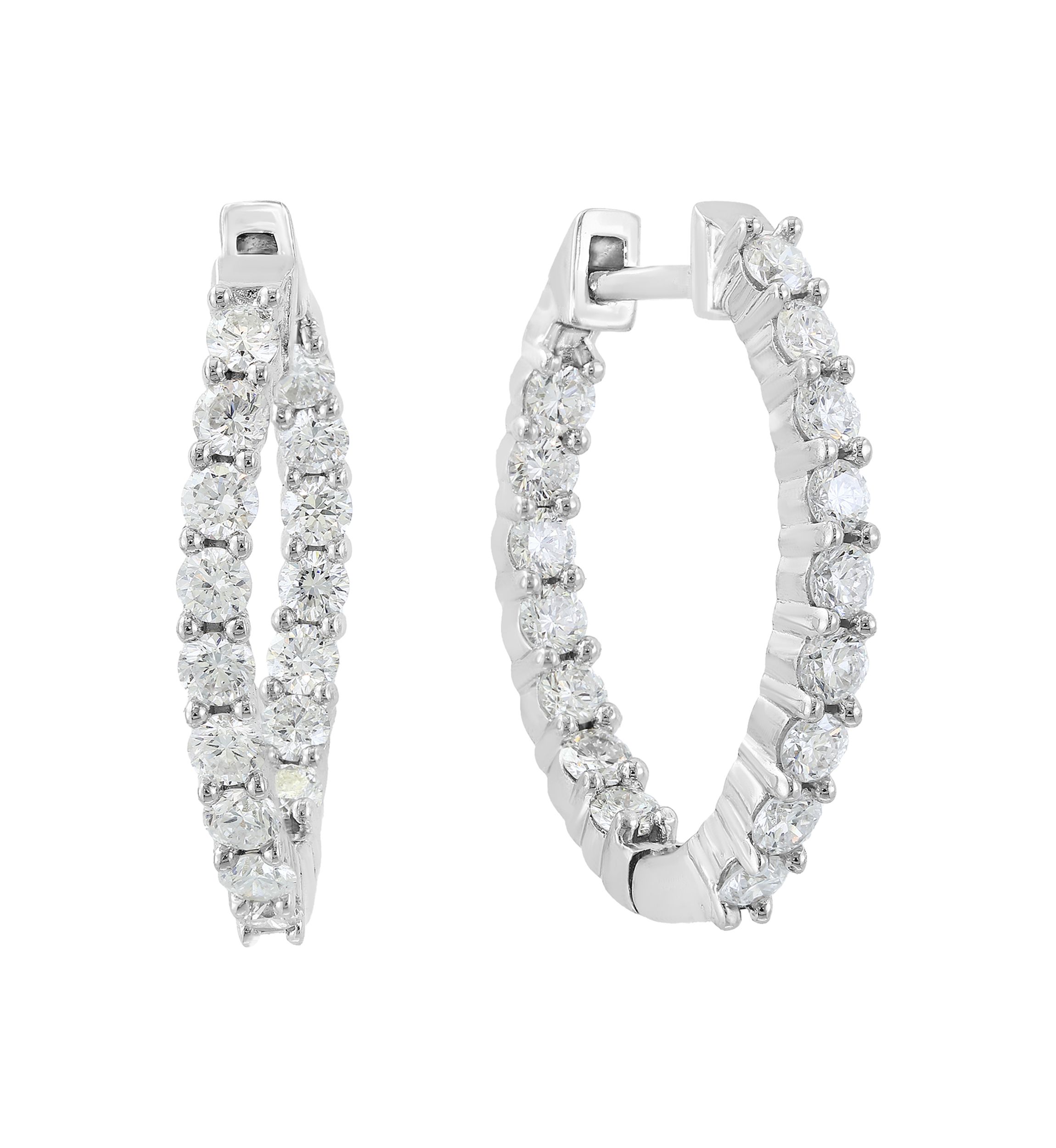 Sterling Silver Lab Grown Diamond Earrings