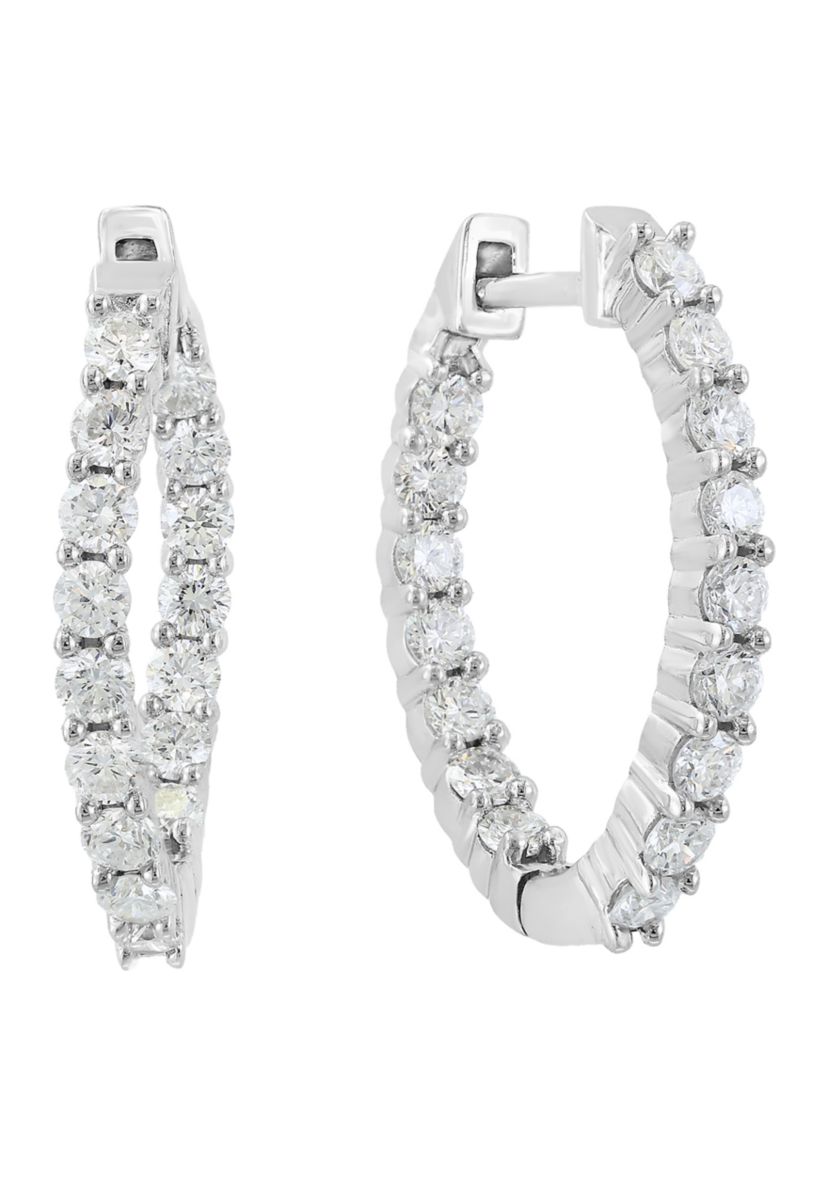 Sterling Silver Lab Grown Diamond Earrings