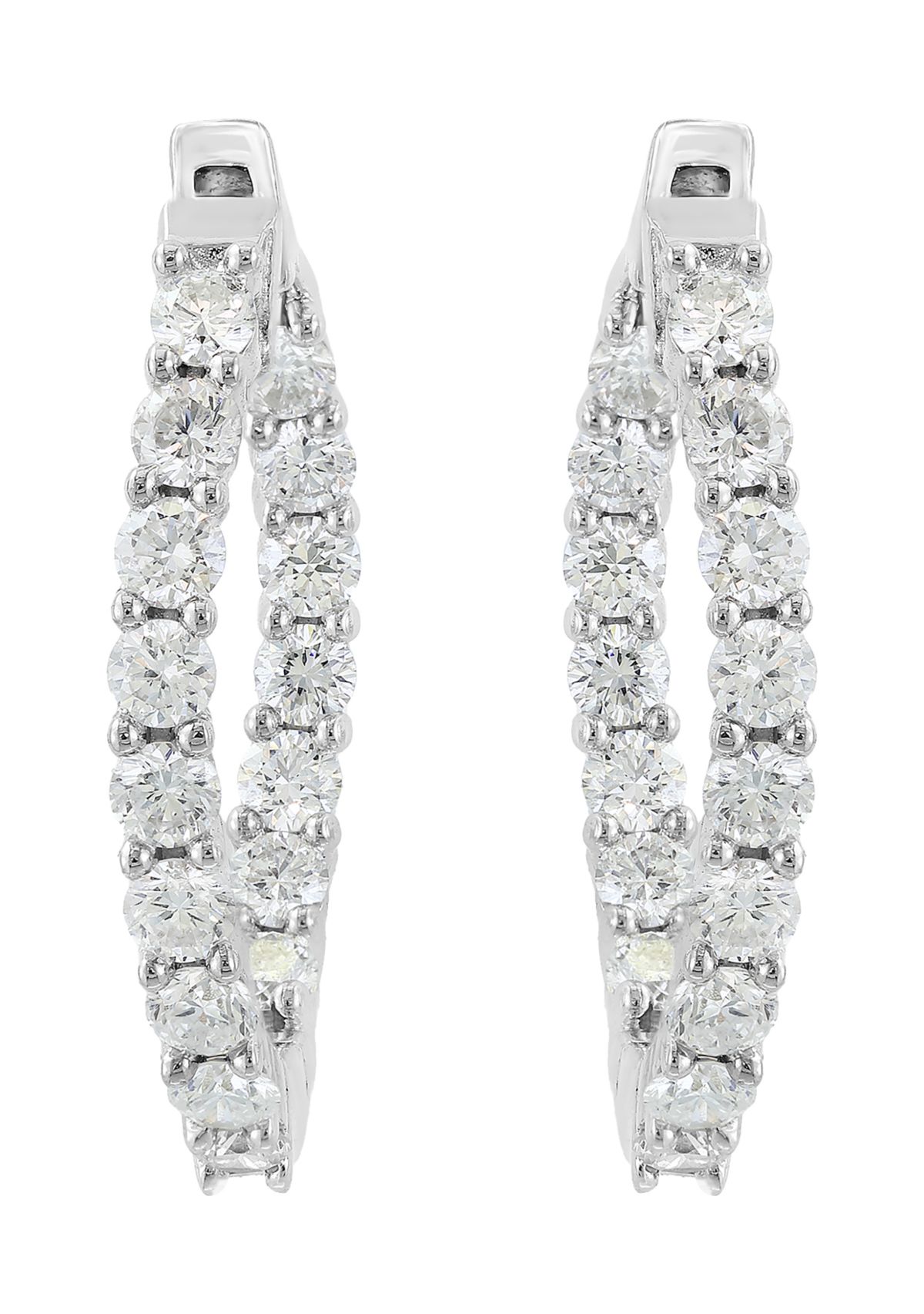 Sterling Silver Lab Grown Diamond Earrings