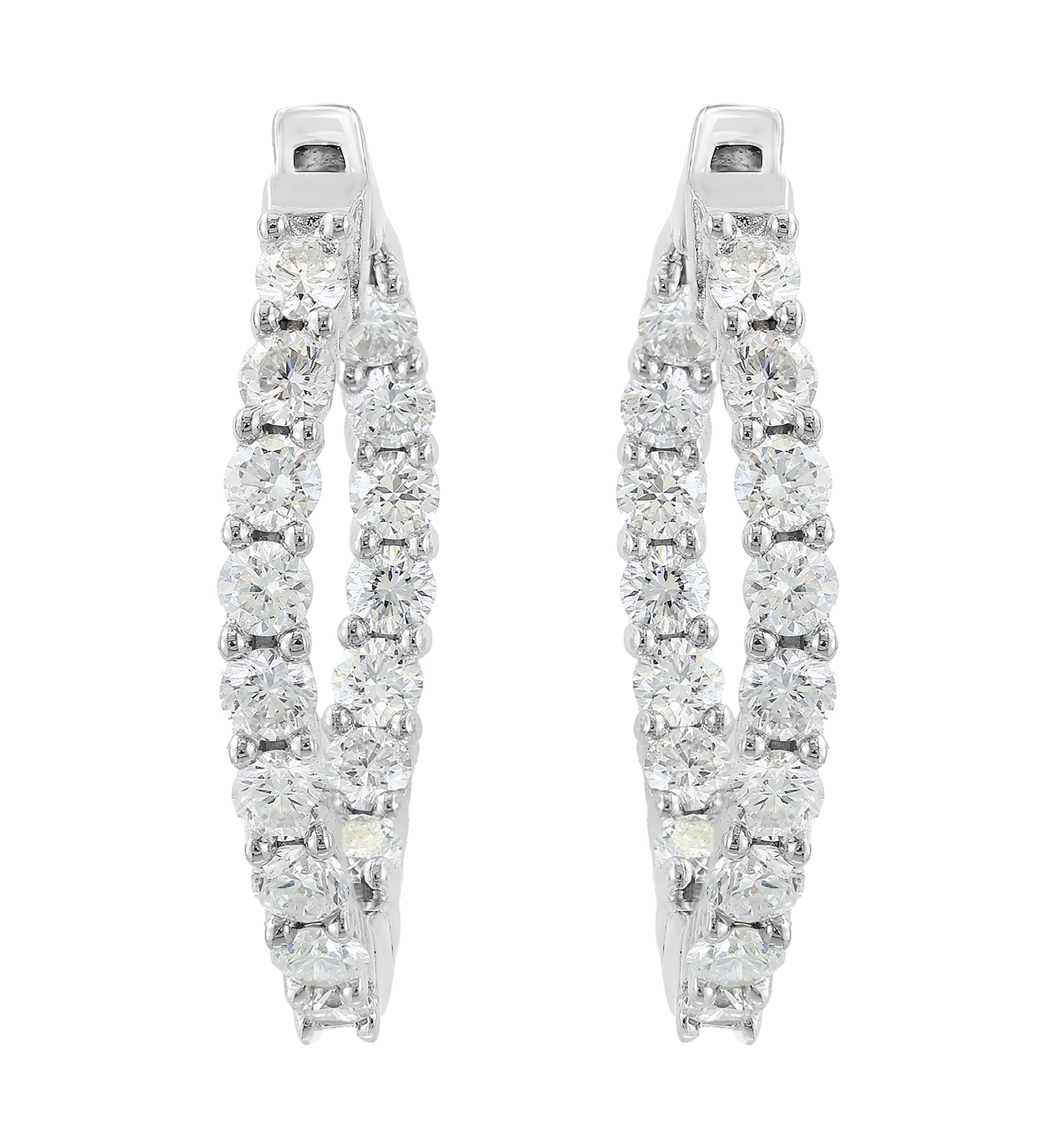 Sterling Silver Lab Grown Diamond Earrings