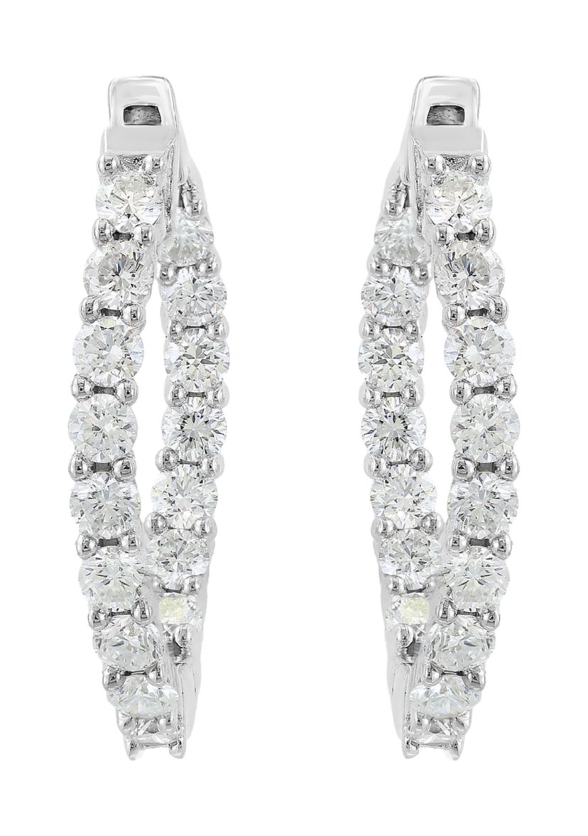 Sterling Silver Lab Grown Diamond Earrings