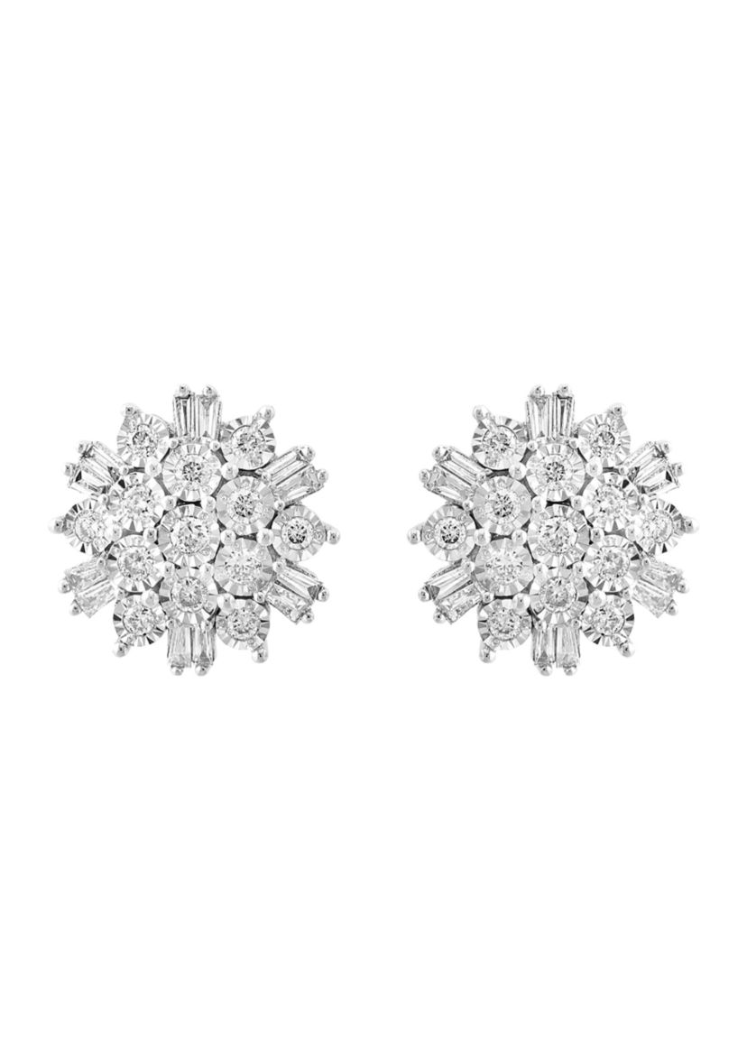 1/3 ct. t.w. Lab Grown Diamond Stud Earrings in Sterling Silver