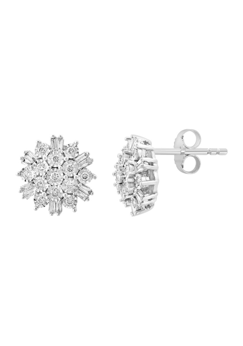 1/3 ct. t.w. Lab Grown Diamond Stud Earrings in Sterling Silver