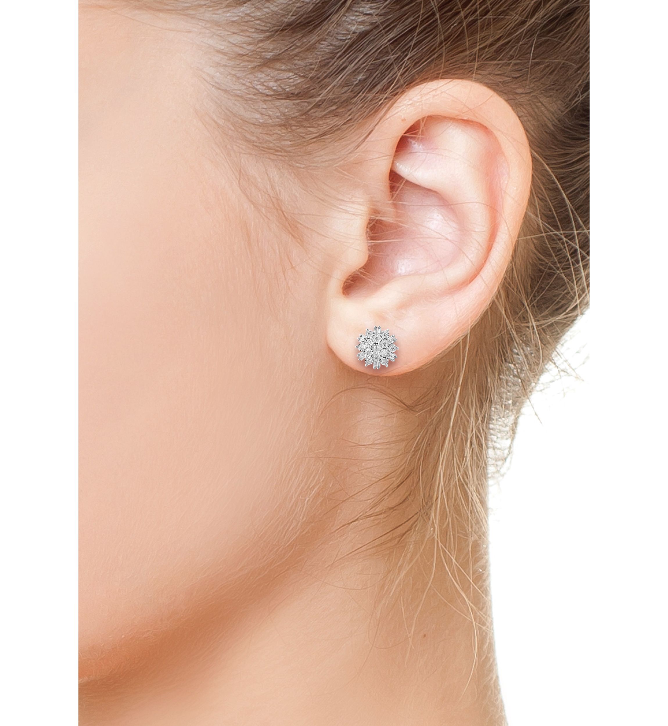 1/3 ct. t.w. Lab Grown Diamond Stud Earrings in Sterling Silver