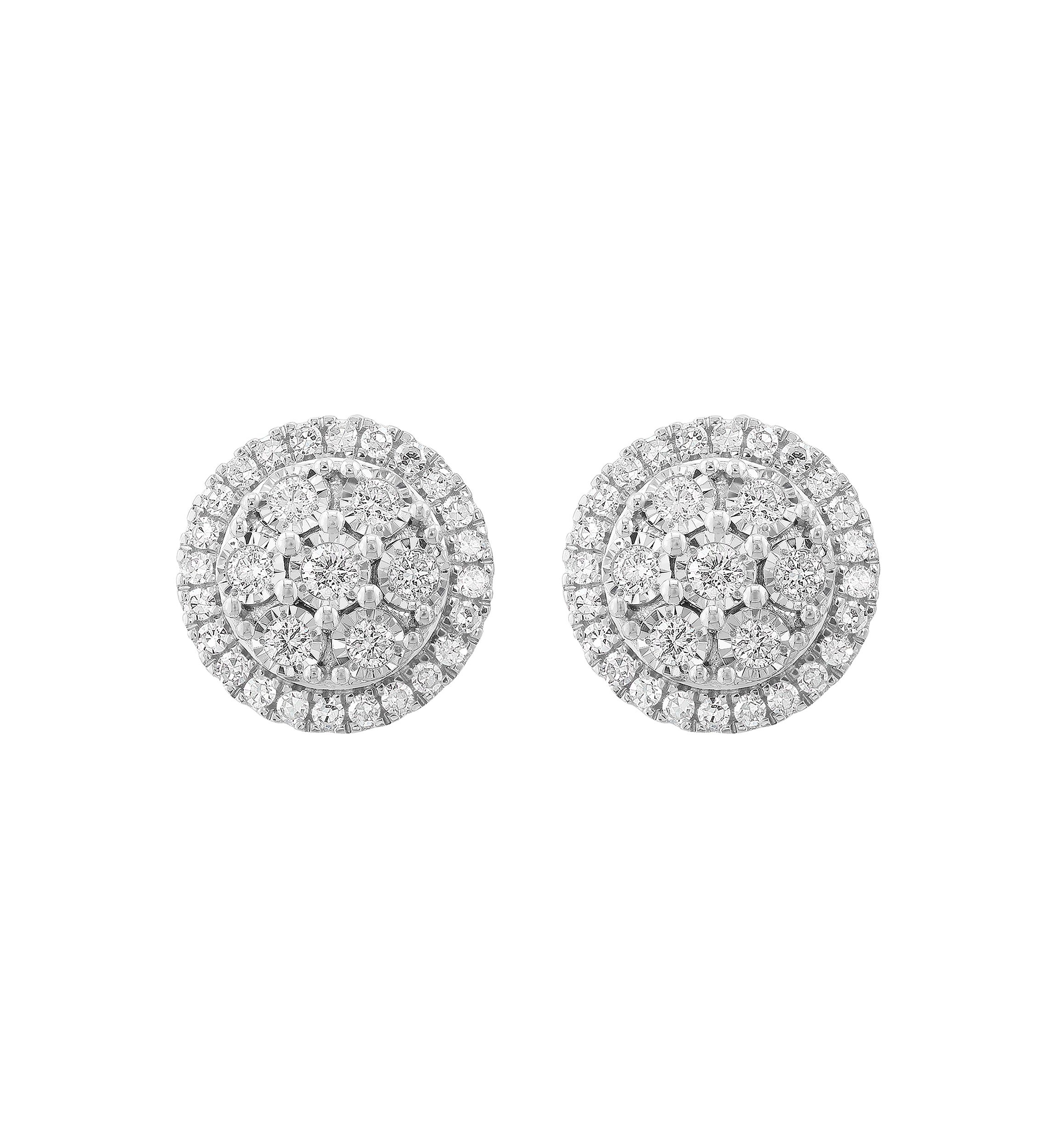 Silver Lab Grown Diamond Earrings