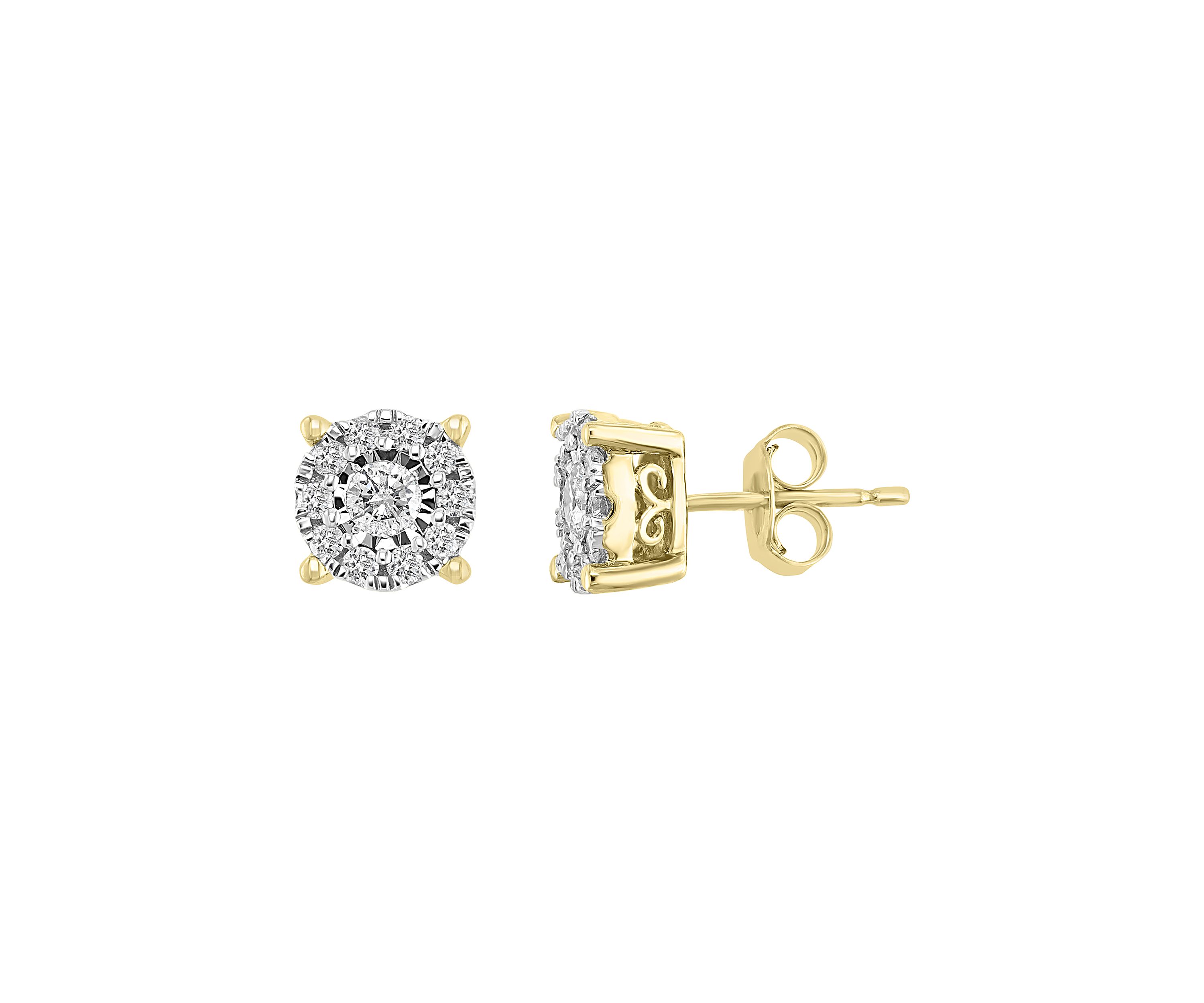 1/2 ct. t.w. Diamond Earrings in 14k Two-Tone Metal