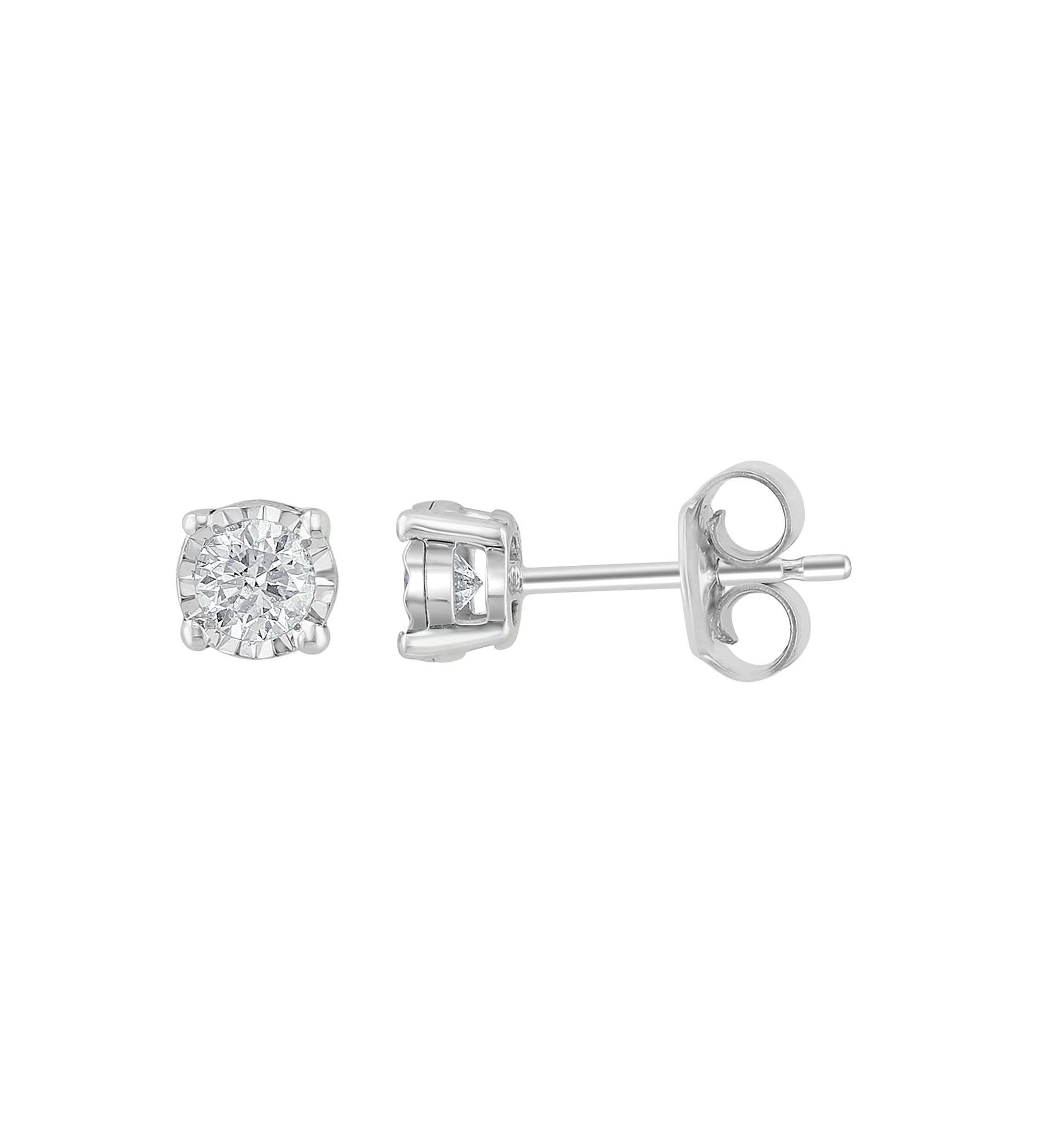 Diamond Earrings in 14K White Gold