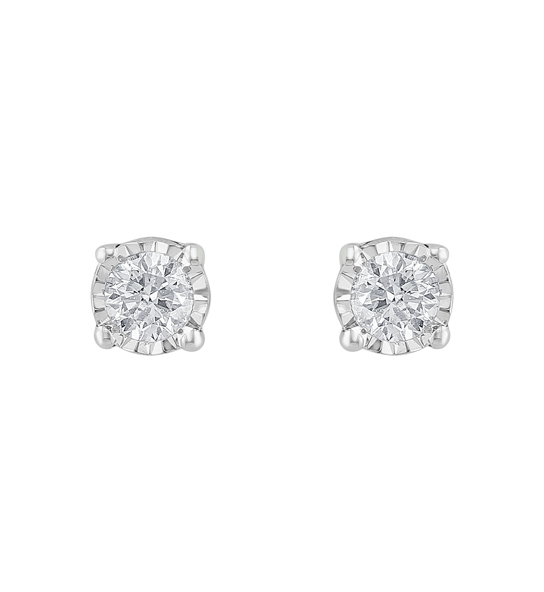 Diamond Earrings in 14K White Gold