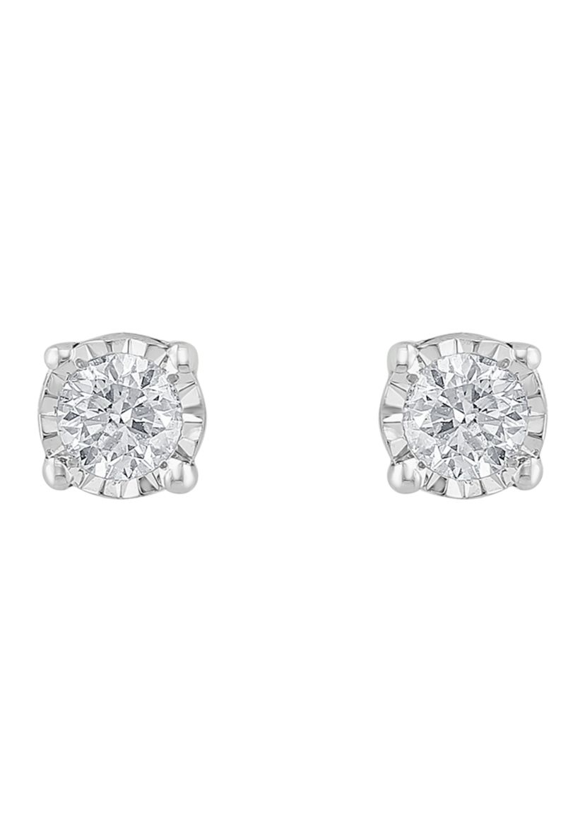 Diamond Earrings in 14K White Gold