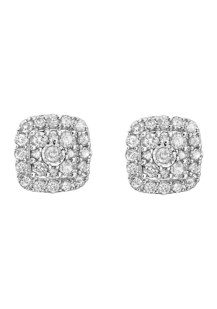 1 ct. t.w. Diamond Earrings in Sterling Silver