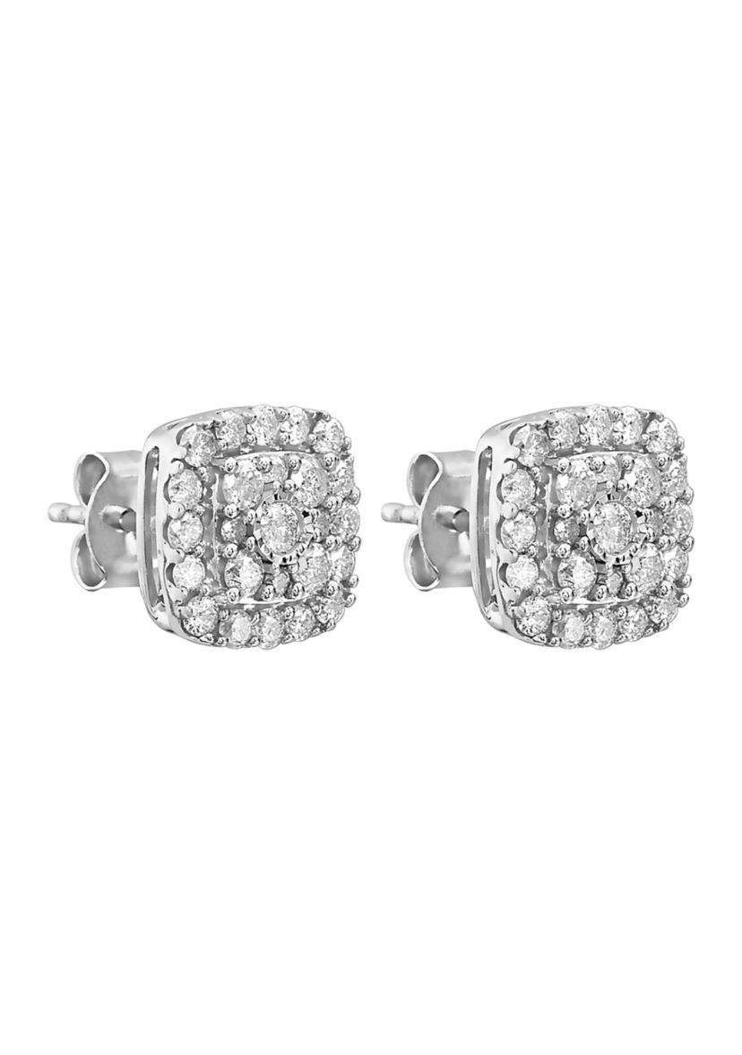 1 ct. t.w. Diamond Earrings in Sterling Silver