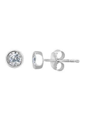 Effy 1/5 Ct. T.w. Diamond Stud Earrings In Sterling Silver