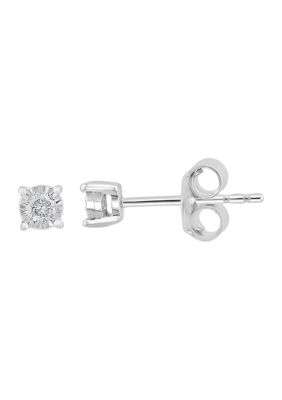 Effy Diamond Stud Earrings In 14K White Gold