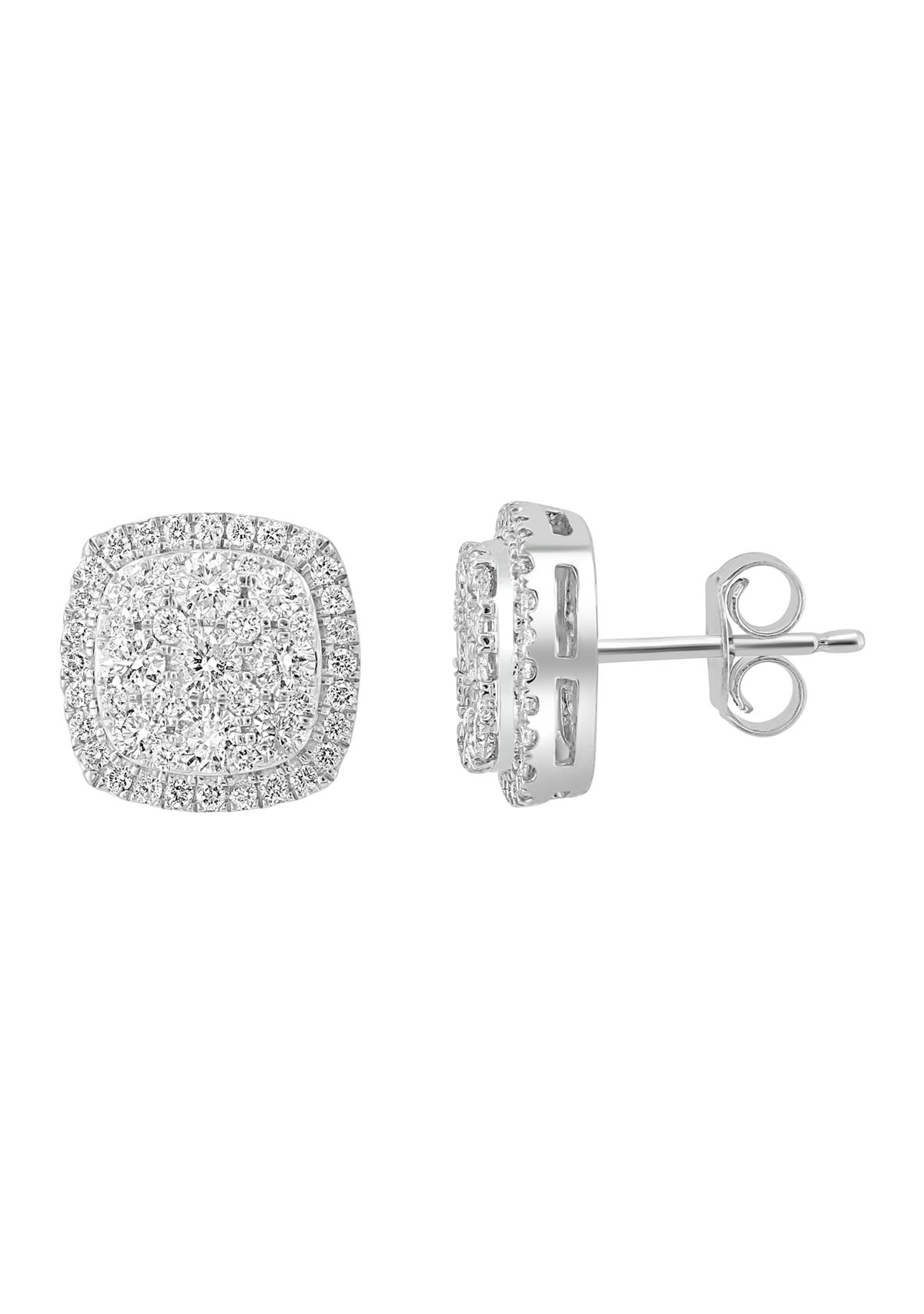 Diamond Earrings in 14K White Gold
