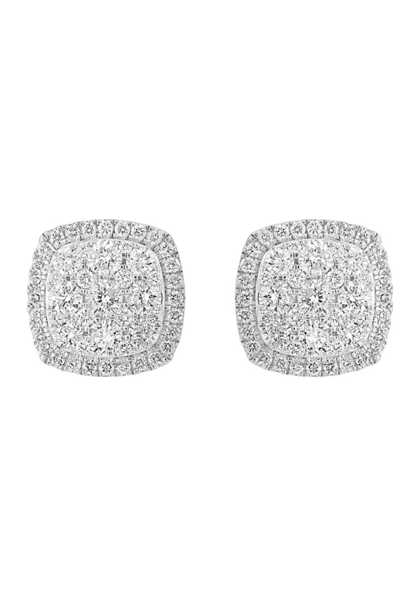 Diamond Earrings in 14K White Gold