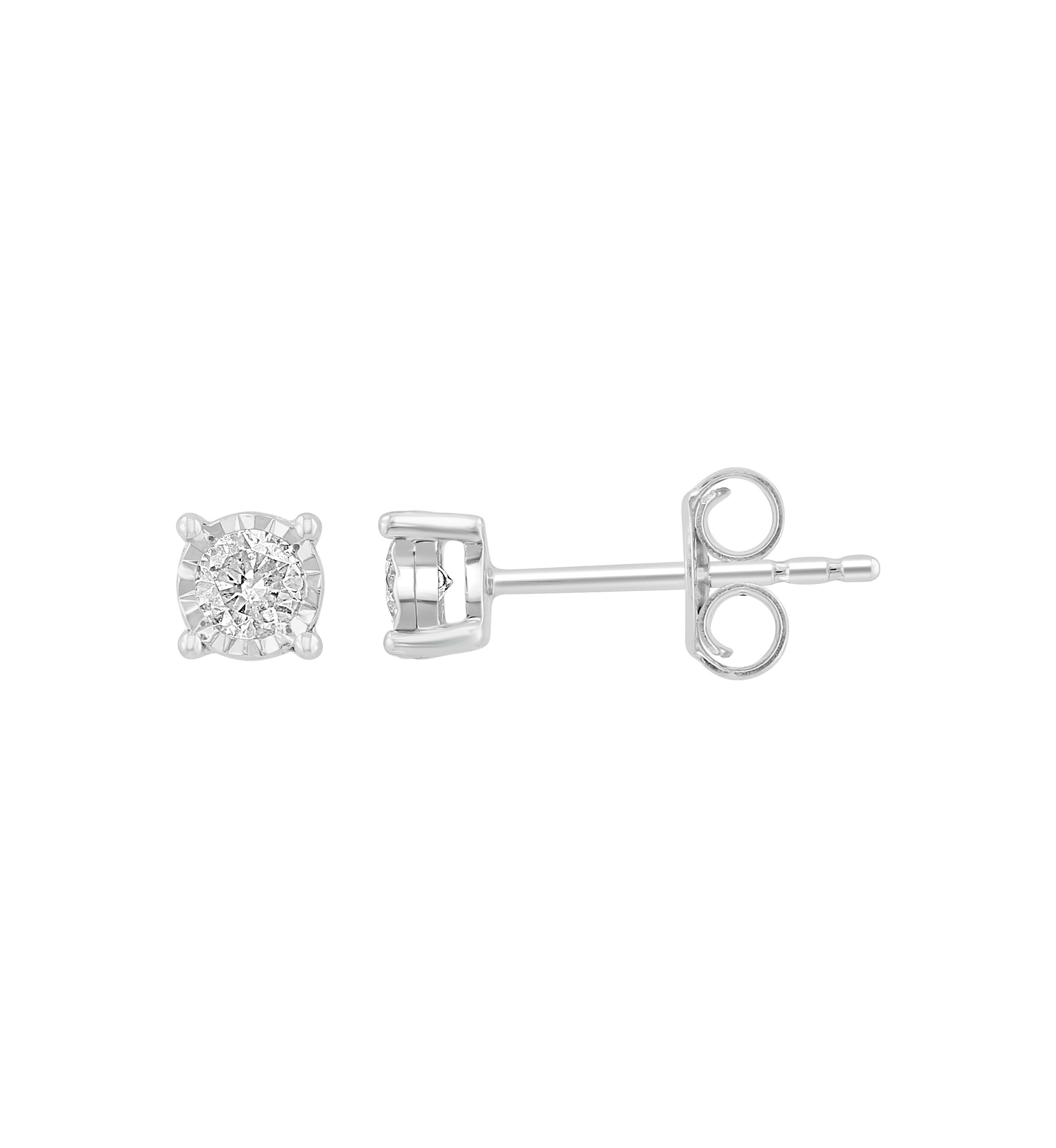 Diamond Earrings in 14K White Gold
