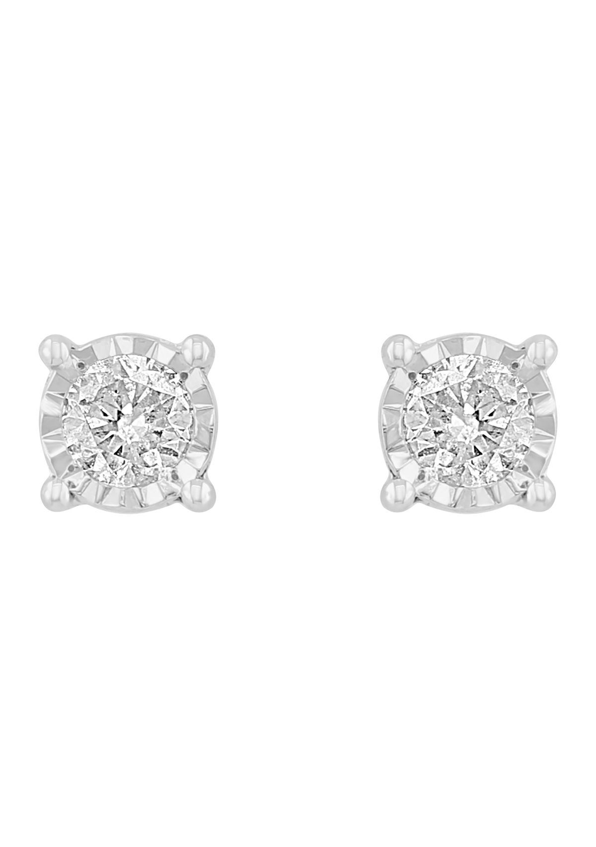 Diamond Earrings in 14K White Gold