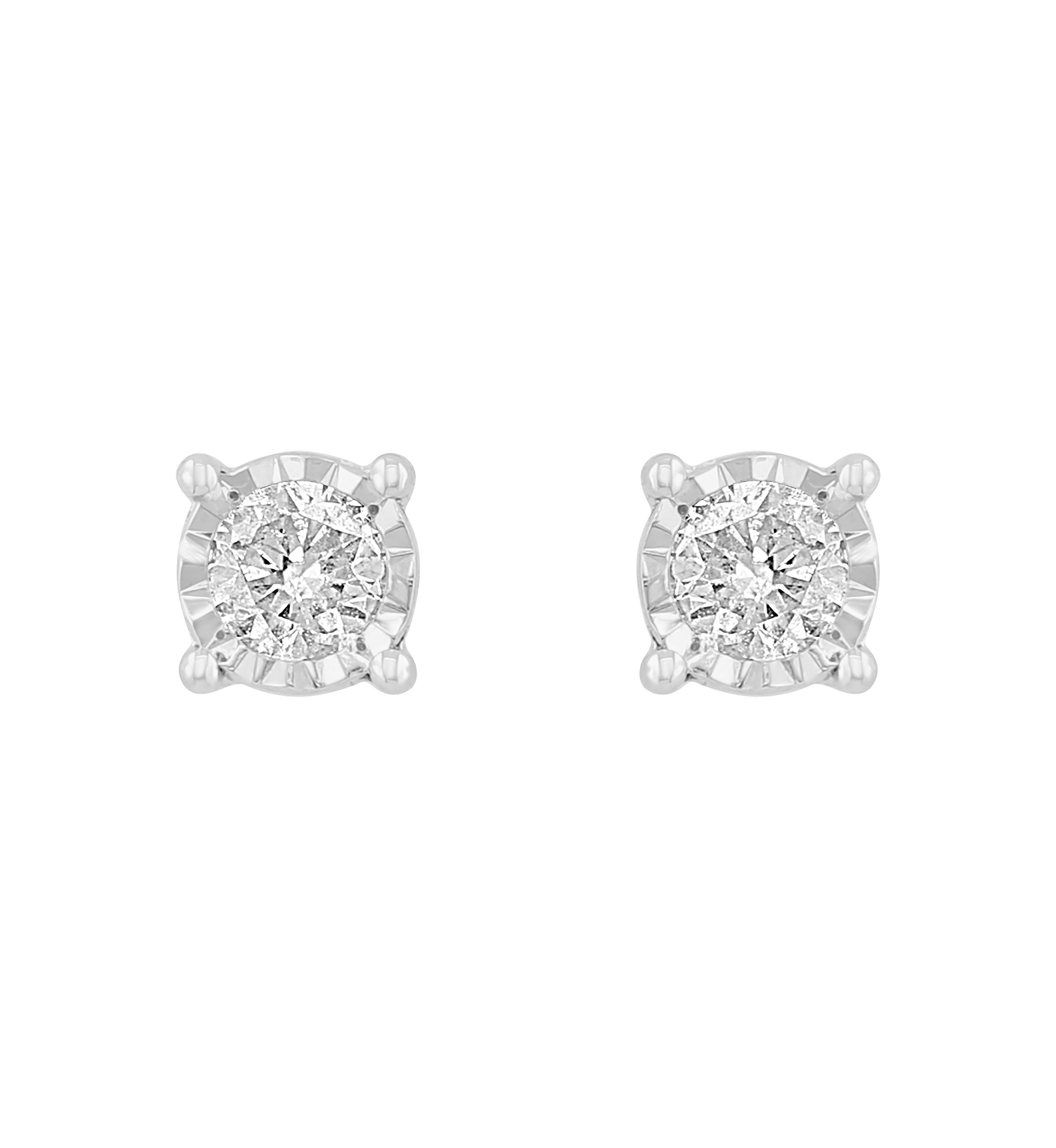 Diamond Earrings in 14K White Gold