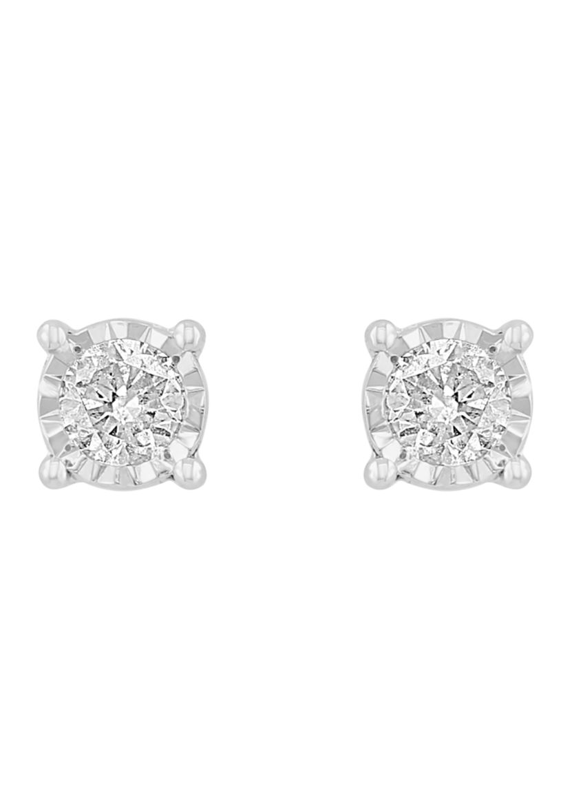 Diamond Earrings in 14K White Gold