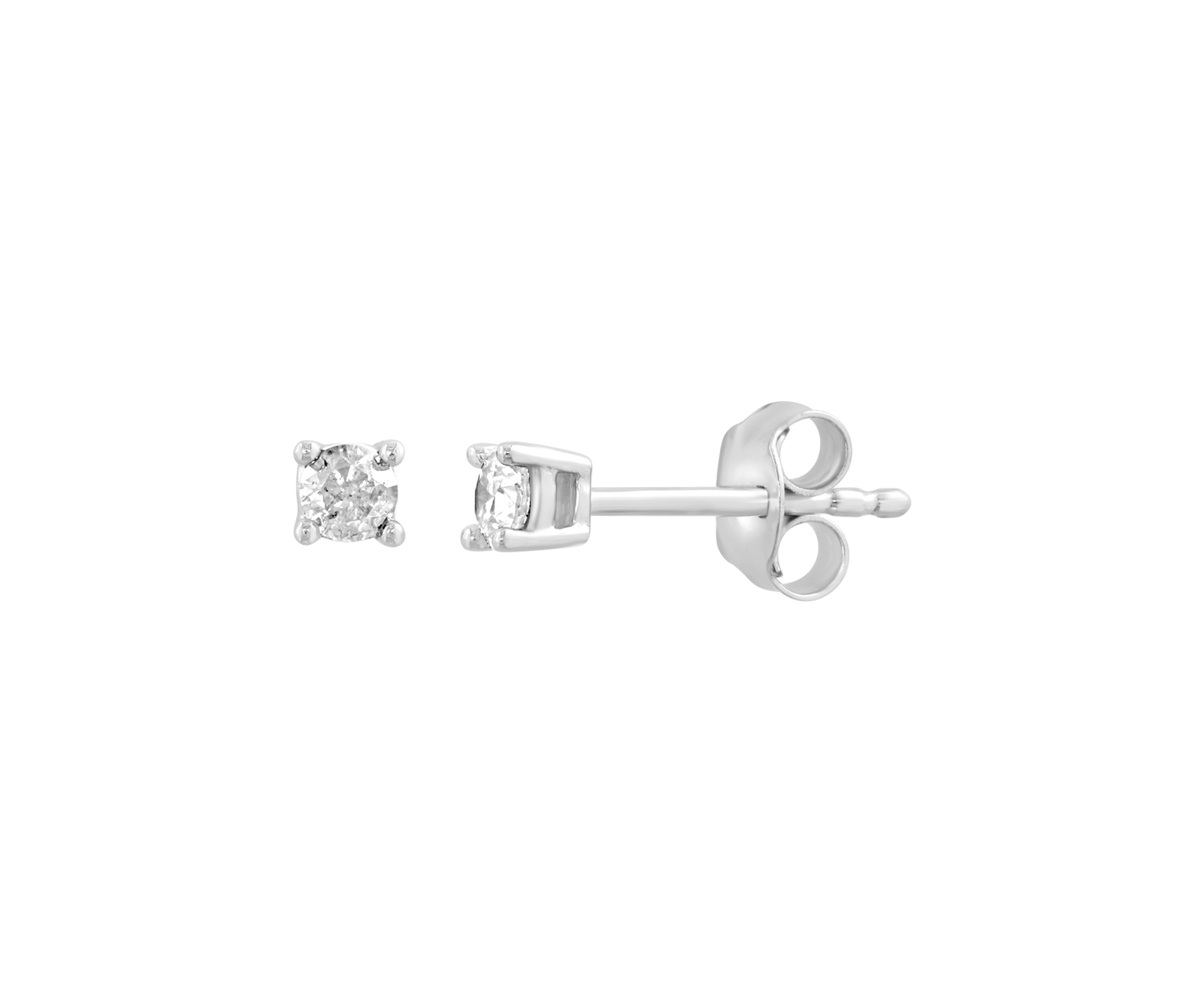 Sterling Silver Diamond Earrings