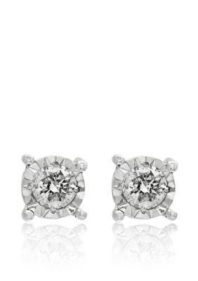 Effy 0.20 Ct. T.w. Diamond Stud Earrings In Sterling Silver