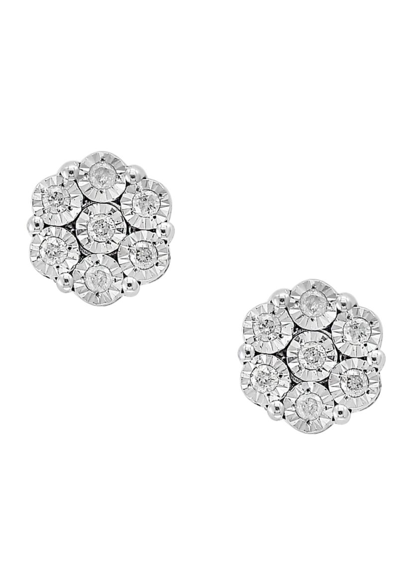  1/6 ct. t.w. Diamond Earrings in Sterling Silver