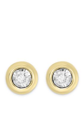 Effy 15 ct tw Diamond Bezel Illusion Earrings in 14K Yellow Gold