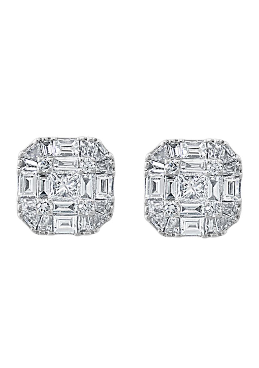 1/2 ct. t.w. Diamond Earrings in 14K White Gold