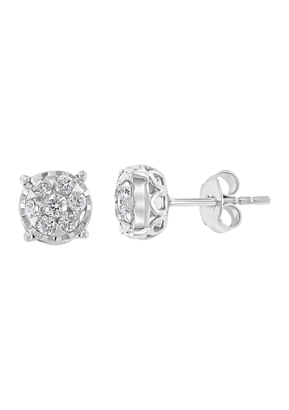 1/2 ct. t.w. Diamond Earrings in Sterling Silver