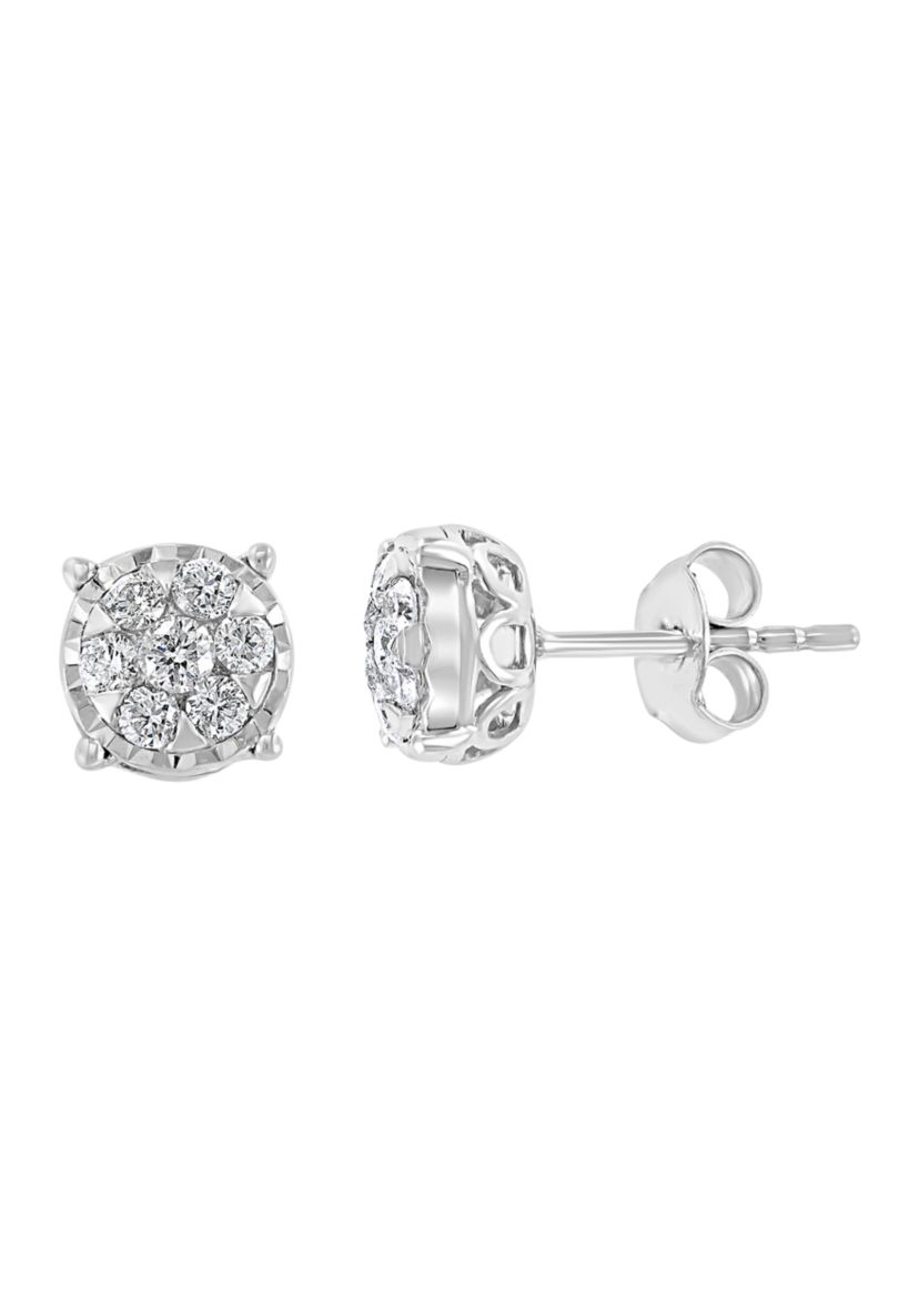 1/2 ct. t.w. Diamond Earrings in Sterling Silver