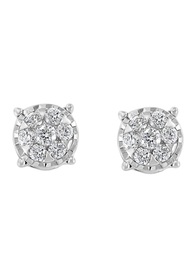 1/2 ct. t.w. Diamond Earrings in Sterling Silver