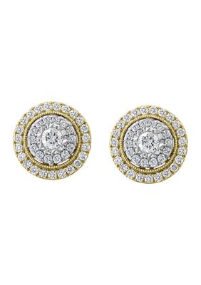 Effy 14K White/yellow Gold 3/4 Ct. T.w. Diamond Earrings