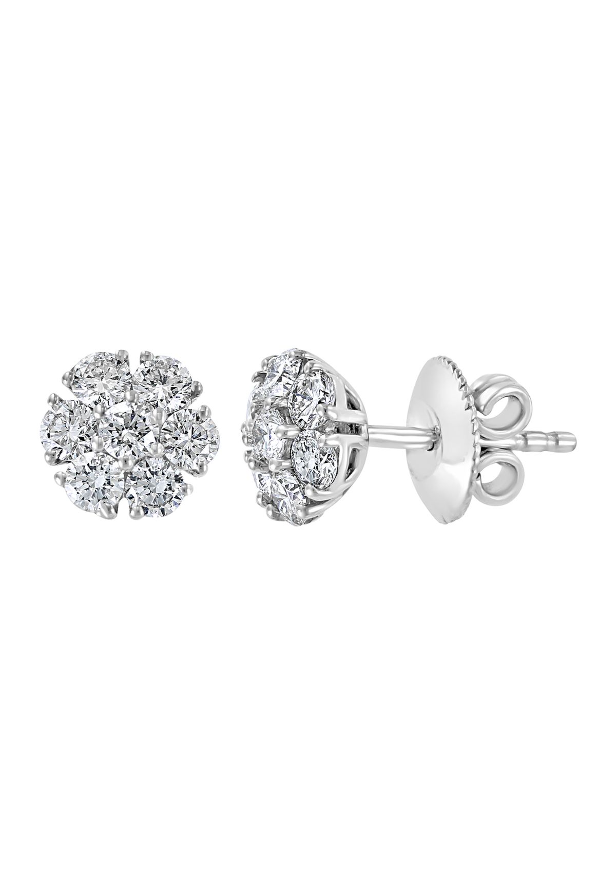 1 ct. t.w. Diamond Earrings in 14K White Gold 