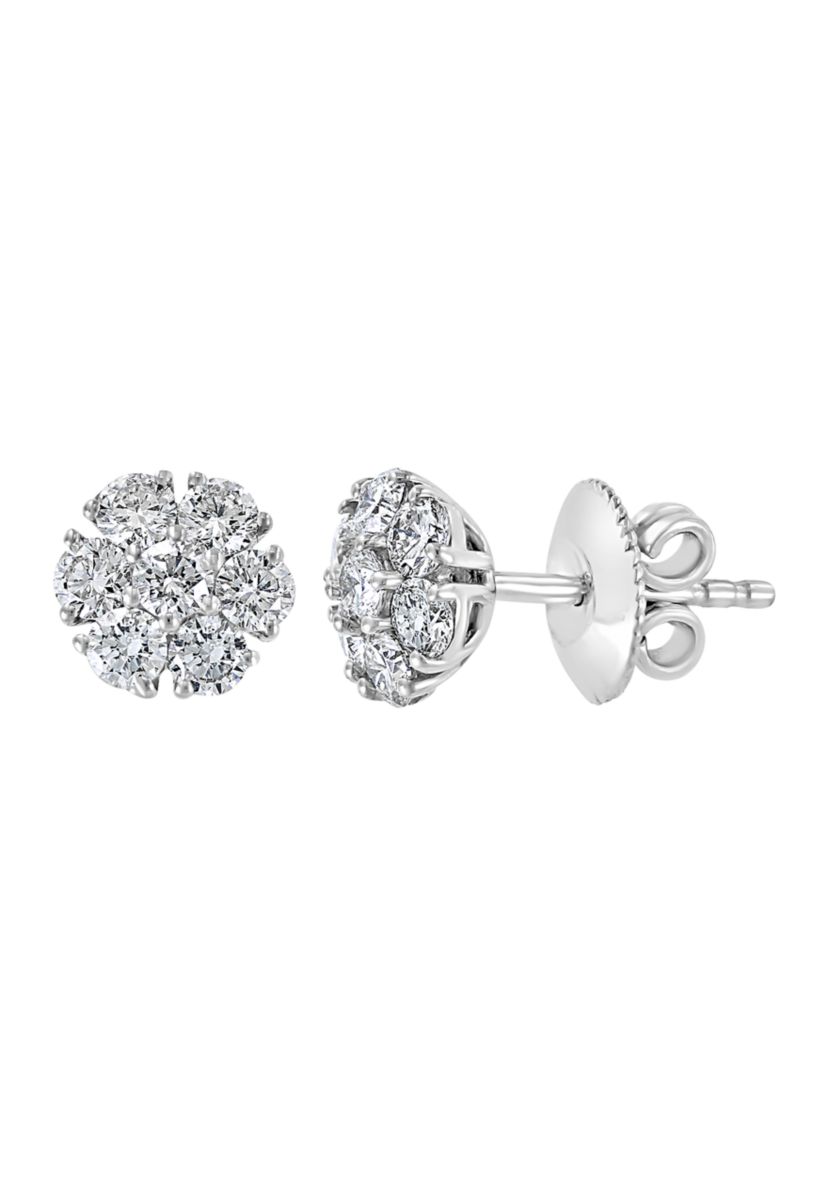 1 ct. t.w. Diamond Earrings in 14K White Gold 