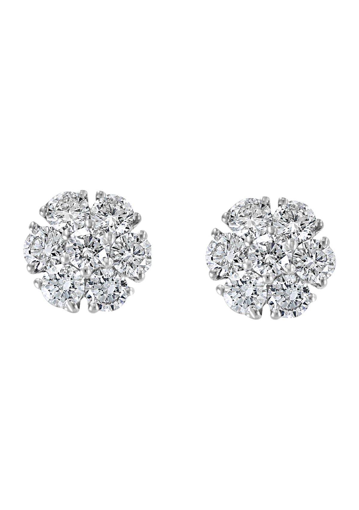 1 ct. t.w. Diamond Earrings in 14K White Gold 
