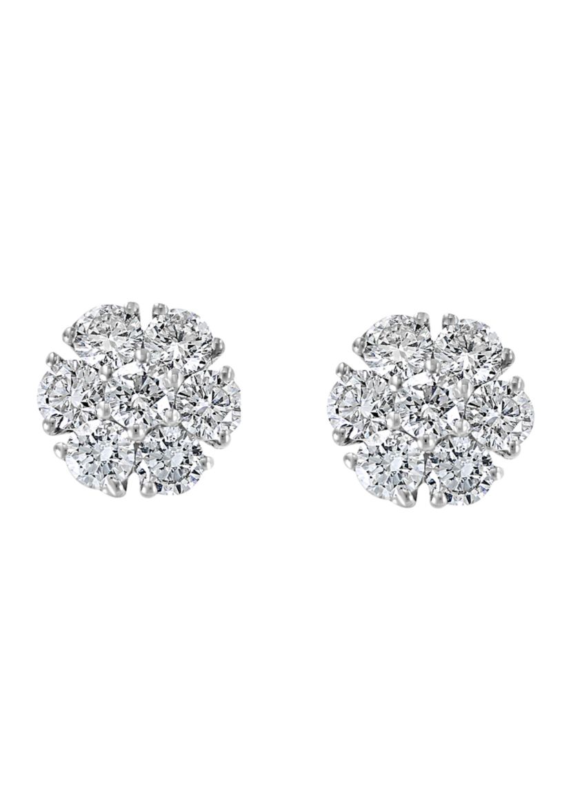 1 ct. t.w. Diamond Earrings in 14K White Gold 