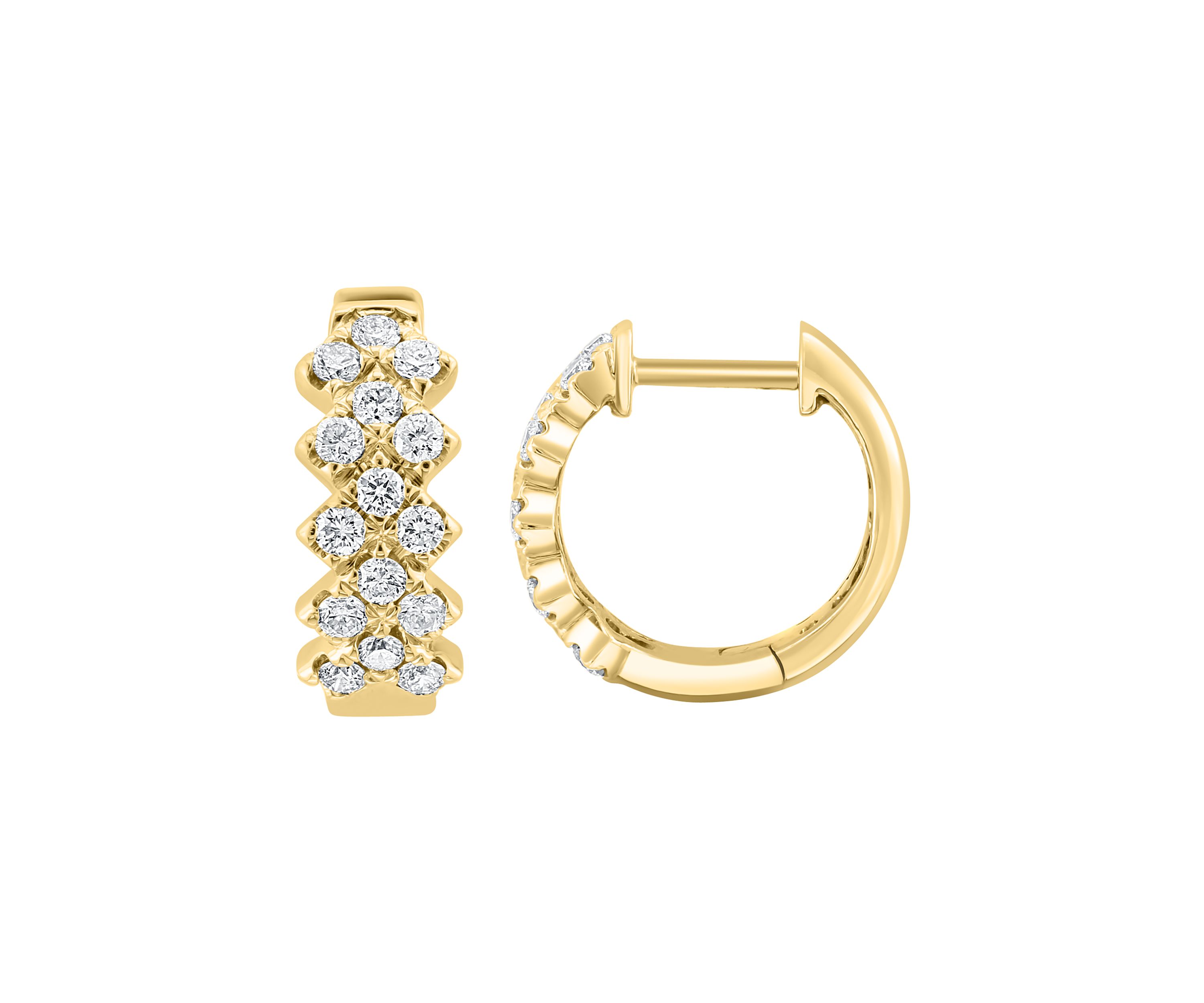 Diamond Earrings in 14K Yellow Gold