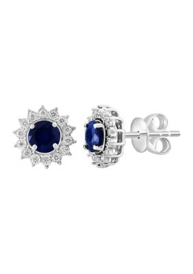 Effy Miracle Set Diamond and Natural Sapphire Earrings in 14K White Gold -  0191120786568