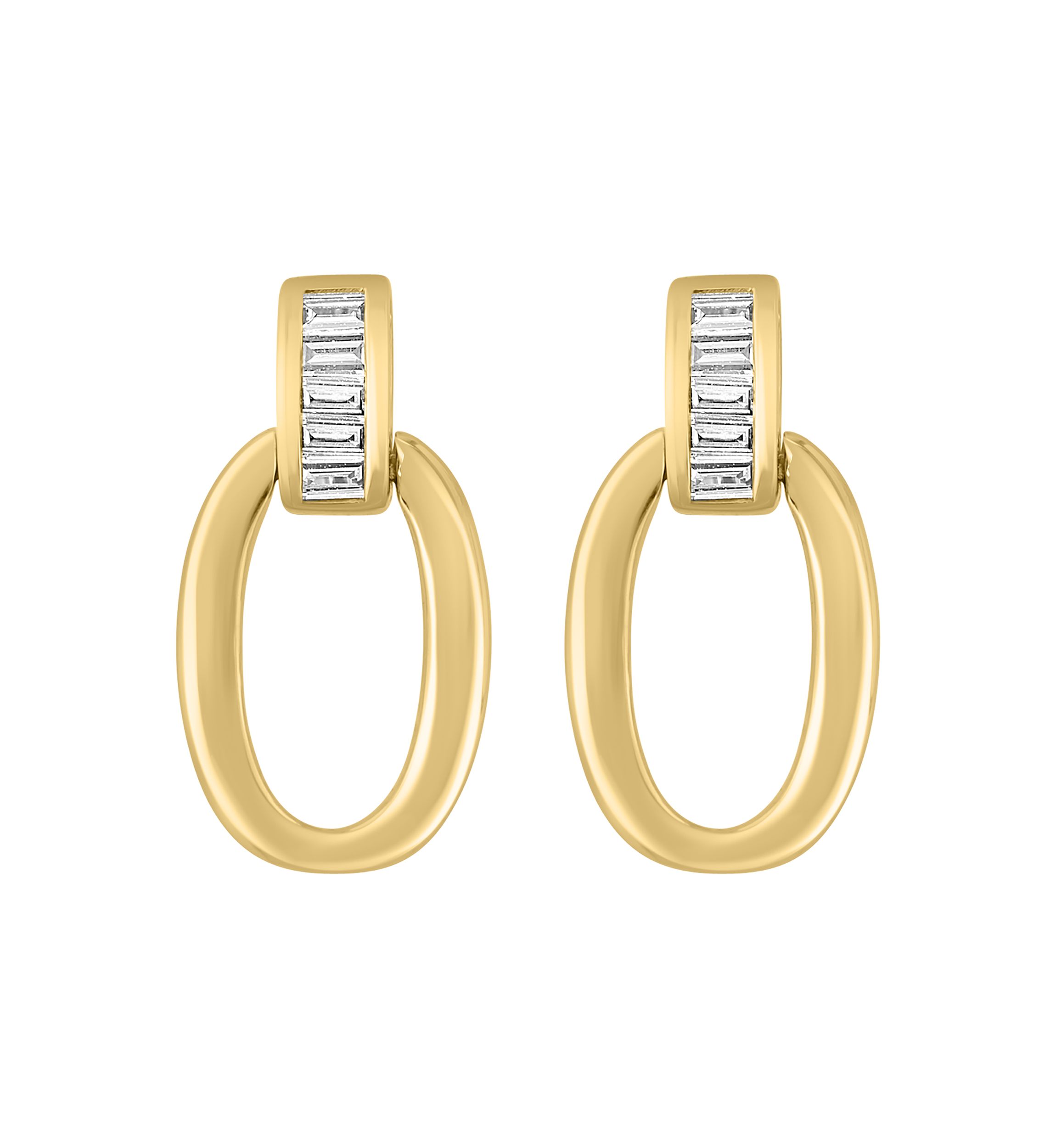  14K Yellow Gold Diamond Earrings