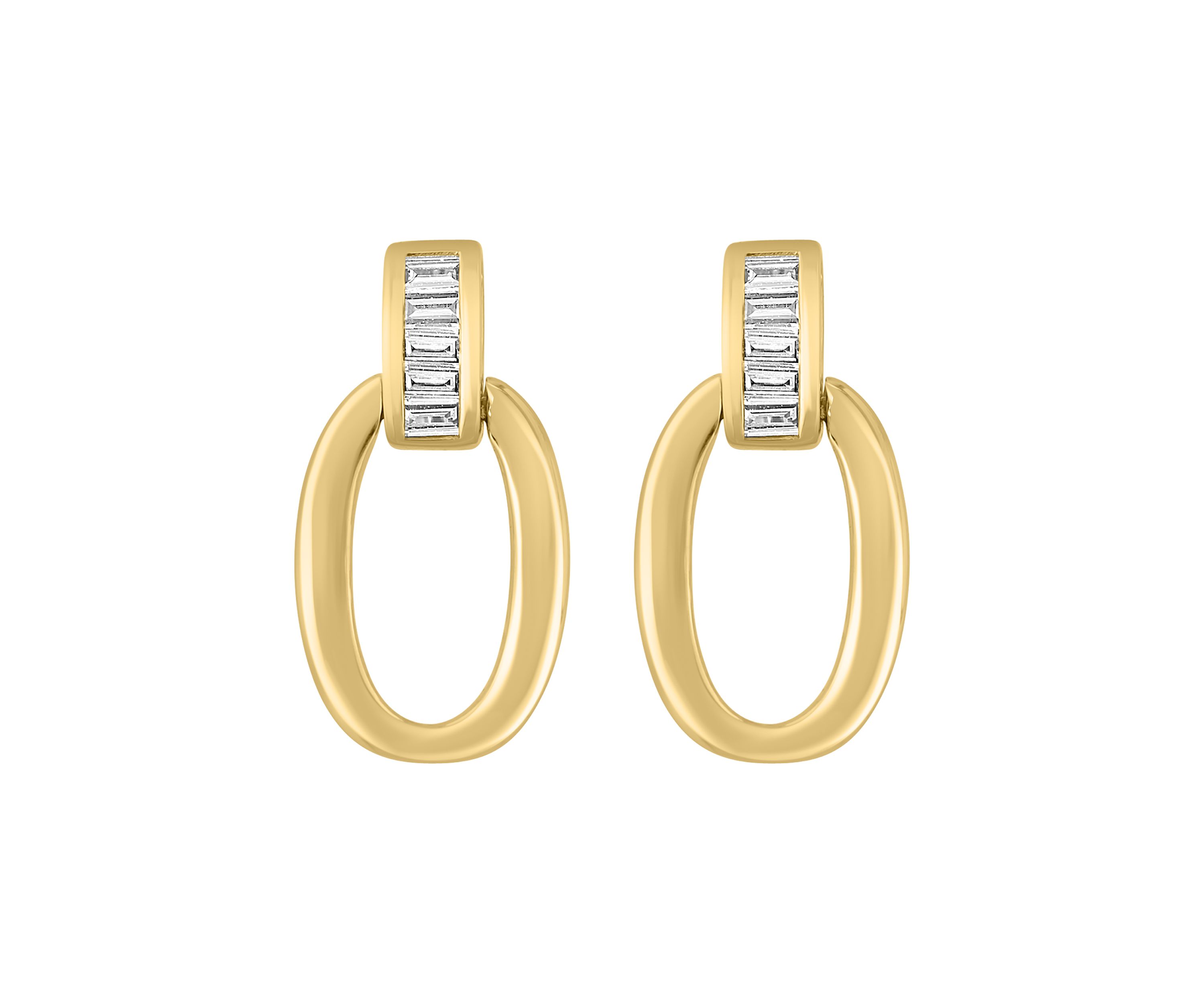  14K Yellow Gold Diamond Earrings
