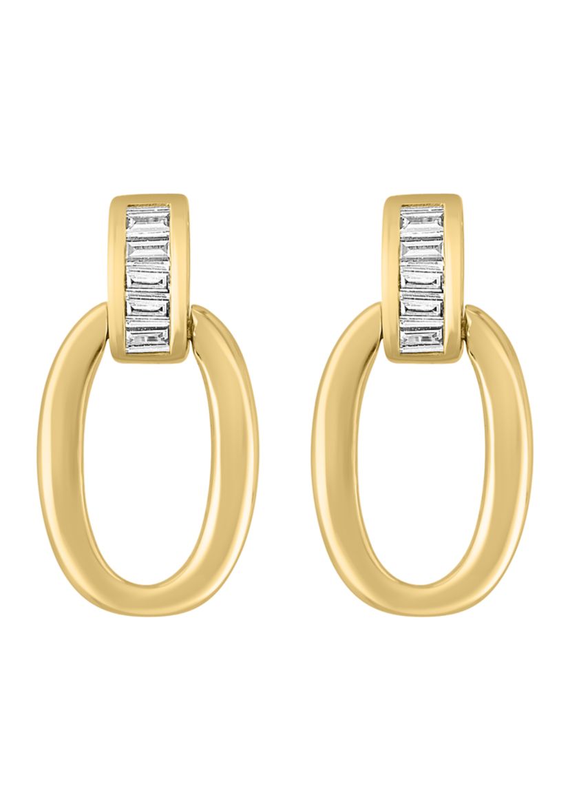  14K Yellow Gold Diamond Earrings