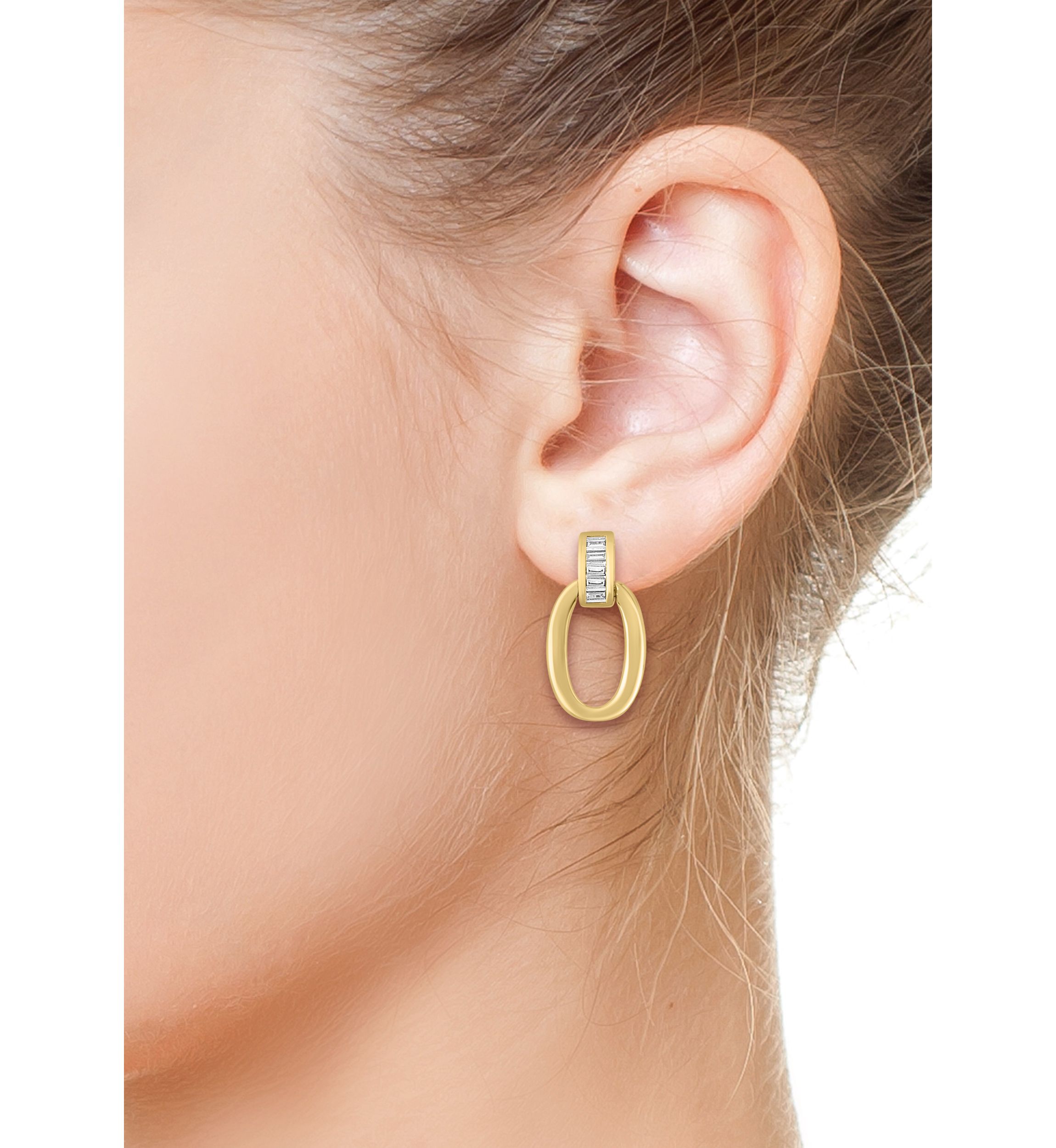  14K Yellow Gold Diamond Earrings