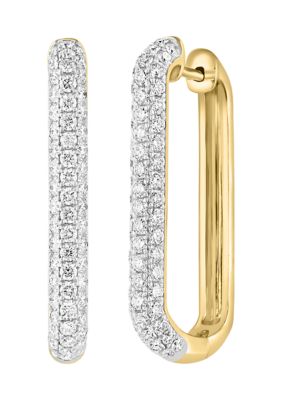 Effy 1.42 ct. t.w. Diamond Hoop Earrings in 14K Yellow Gold -  5400452VP0HH64DD4