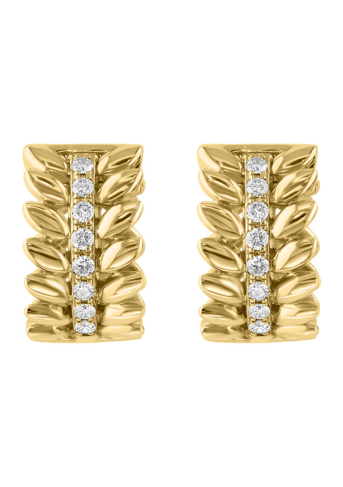 1/5 ct. t.w. Diamond Huggie Hoop Earrings in 14K Yellow Gold