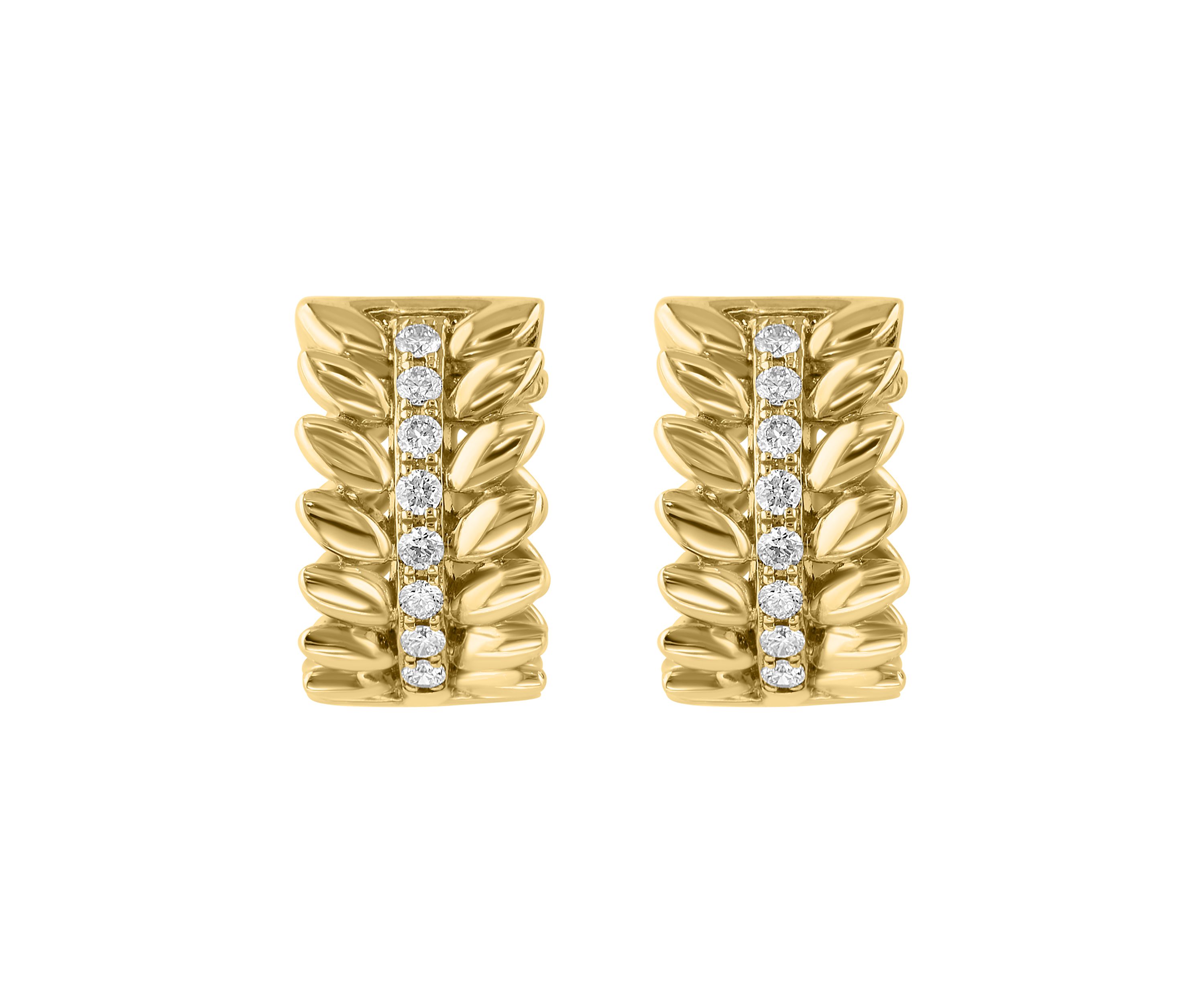 1/5 ct. t.w. Diamond Huggie Hoop Earrings in 14K Yellow Gold