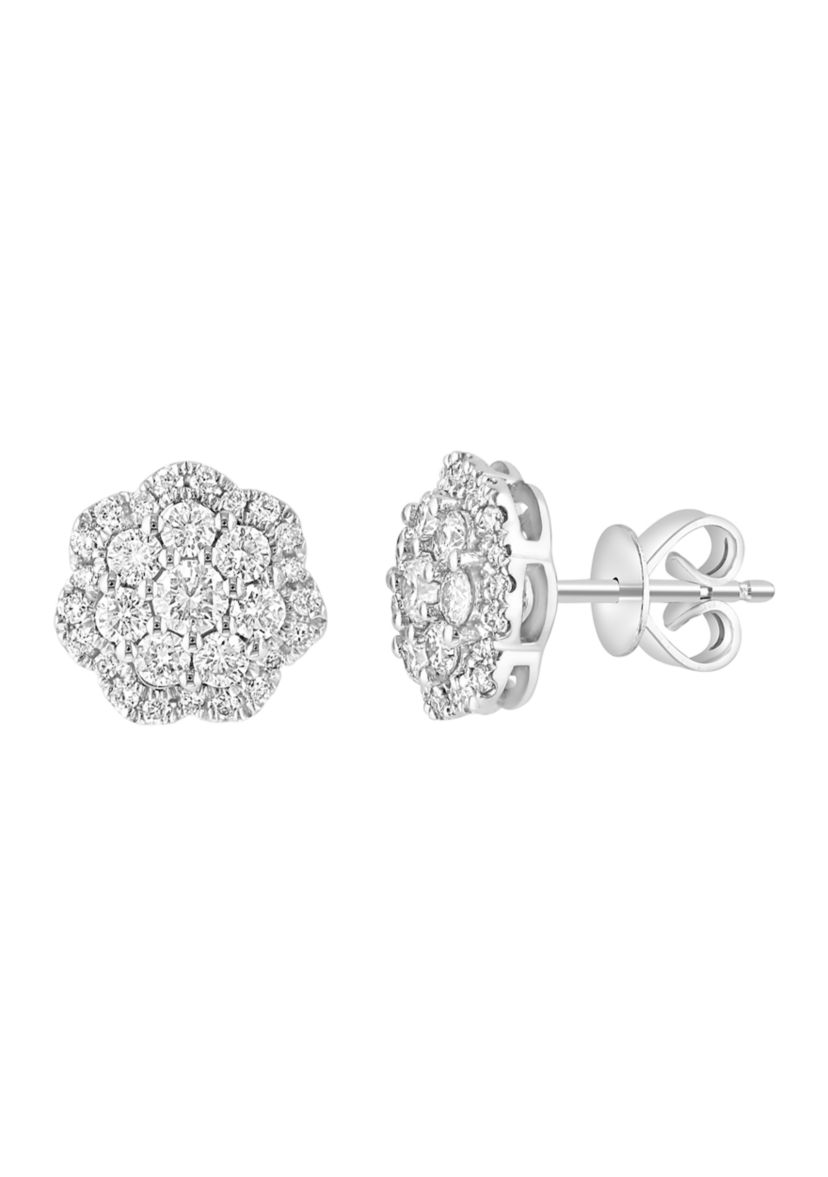 1 ct. t.w. Diamond Stud Earrings in 14K White Gold