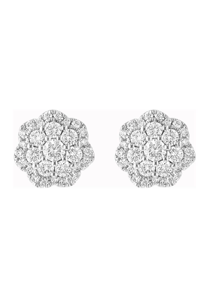 1 ct. t.w. Diamond Stud Earrings in 14K White Gold