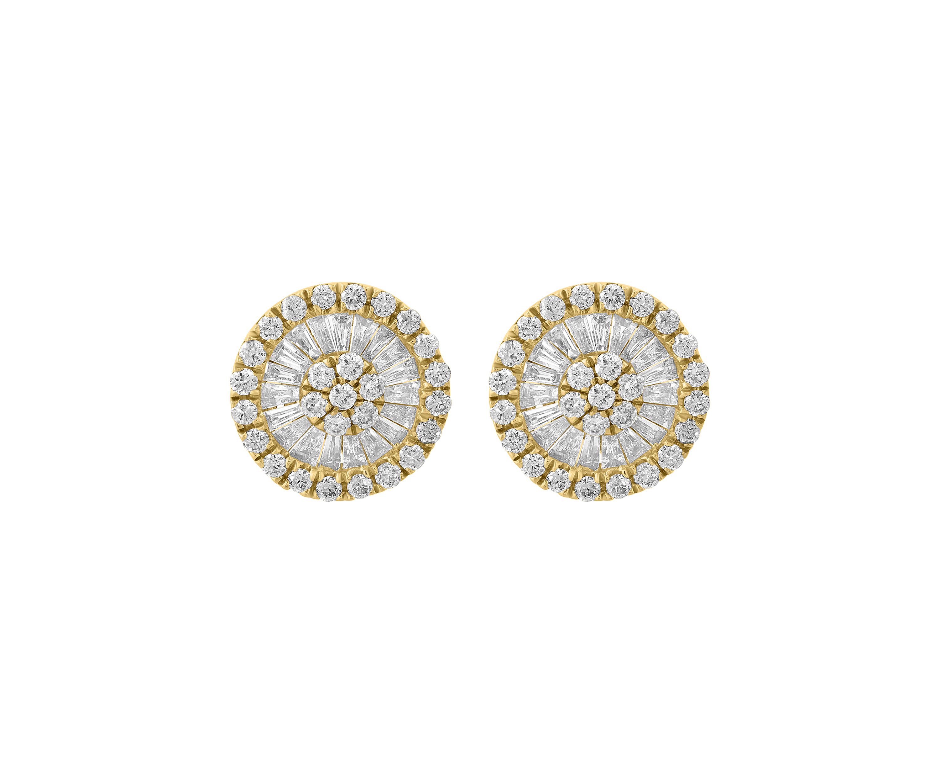  14K Yellow Gold Diamond Earrings