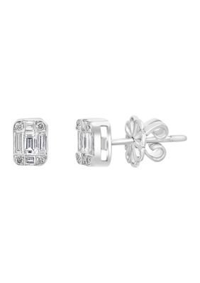 Effy 14K White Gold 3/8 Ct. T.w. Diamond Stud Earrings