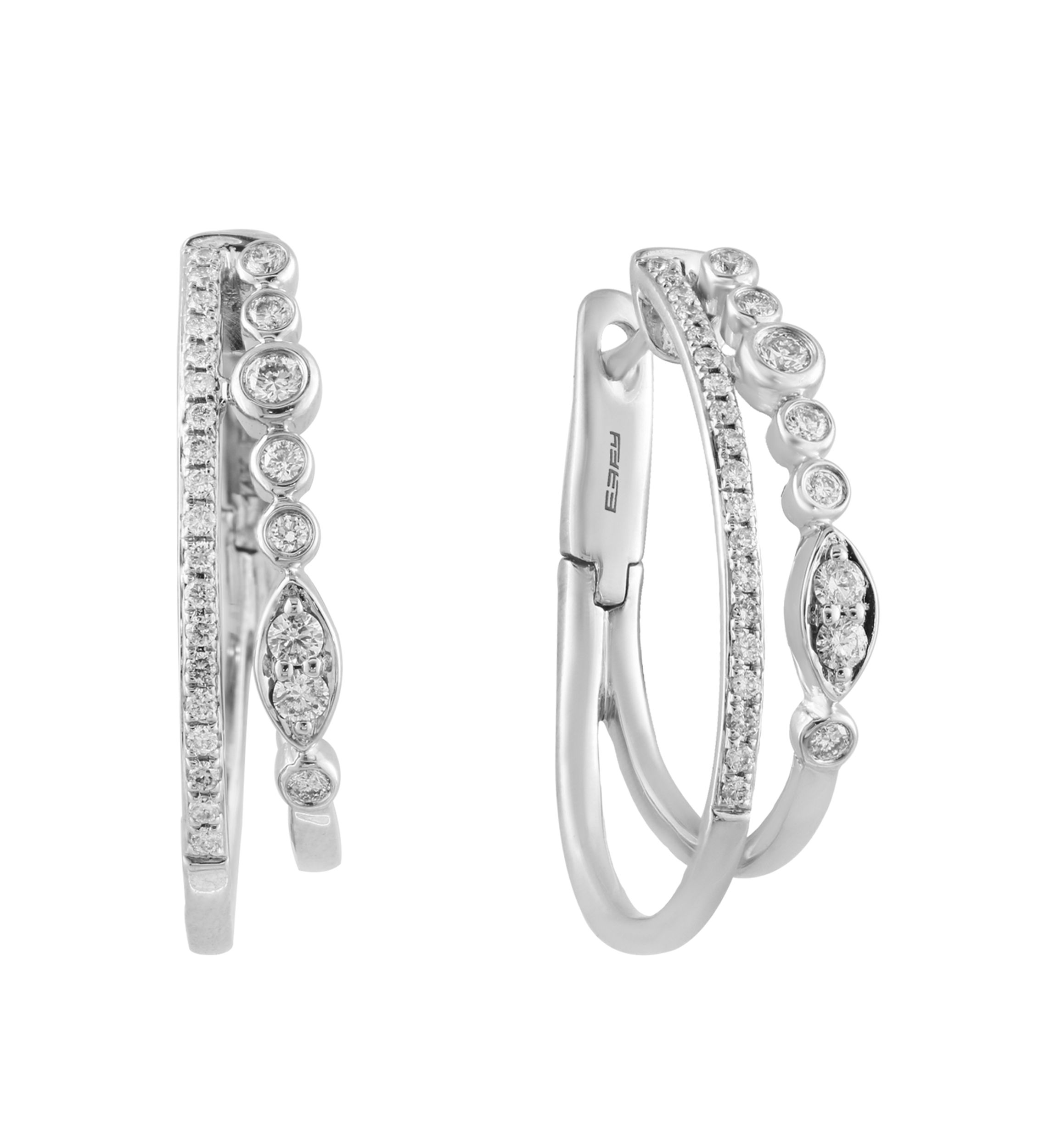 1/2 ct. t.w. Diamond Earrings in 14K White Gold